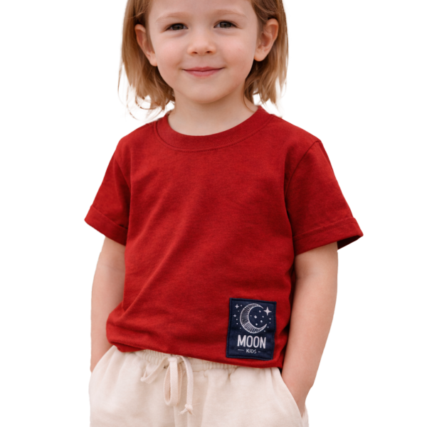 Camiseta infantil de algodón suave marca Moon Kids para niños y niñas